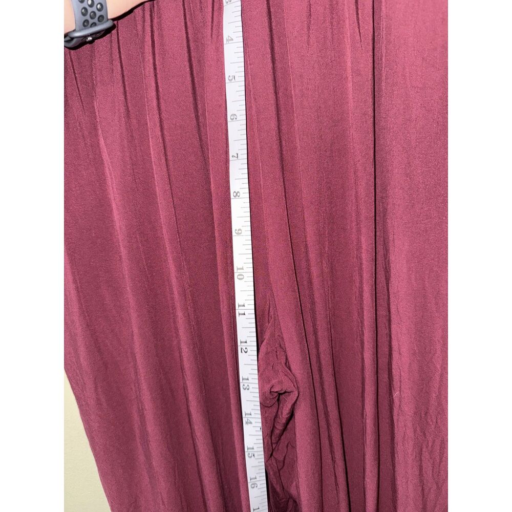 Old Navy Burgundy Short Sleeve Open Wrap Back Jumpsuit with Pockets - Size M - Picture 12 of 12